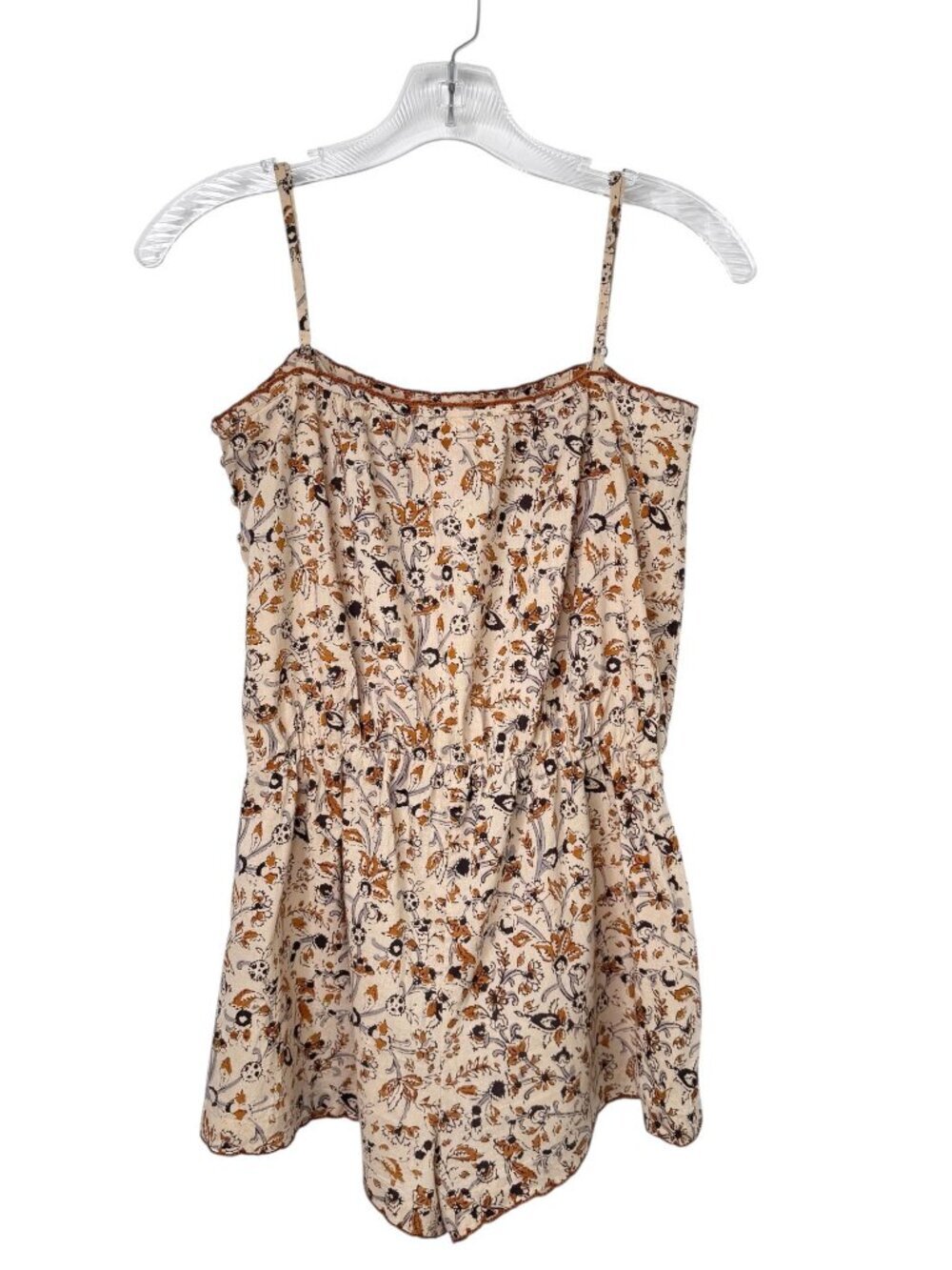 Soeur Floral Print Romper with Crochet detailing Size S